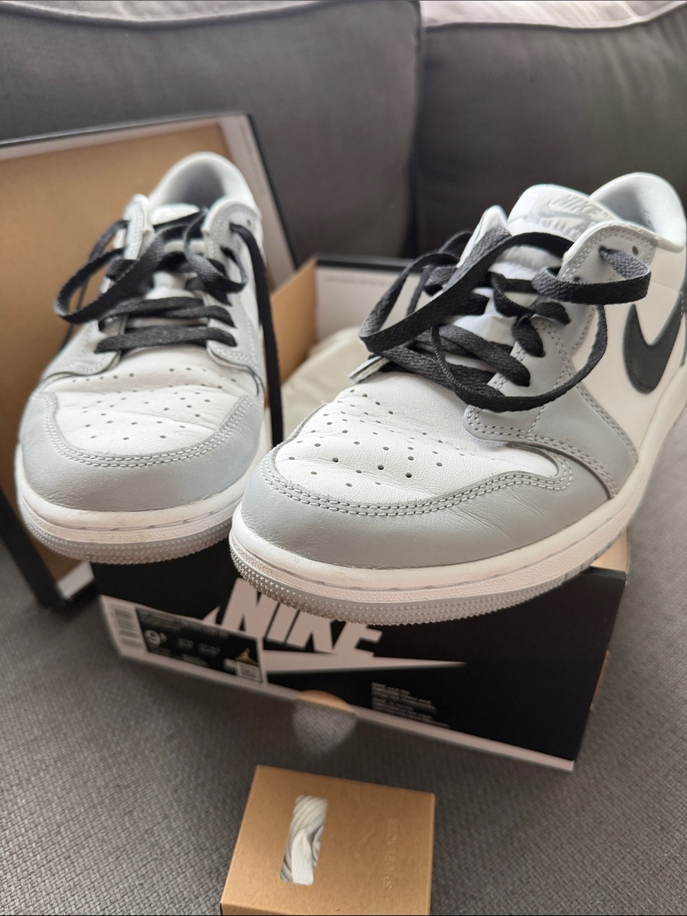 Nike Air Jordan 1 Retro Low OG White/Black/Wolf Grey